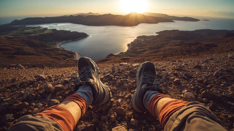 Wisatawan melakukan trekking di bukit Pulau Padar dalam rangkaian Komodo Tour from Lombok